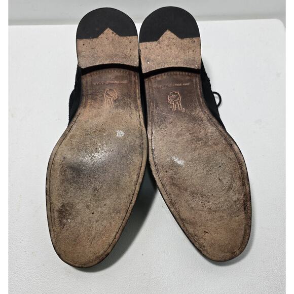 John Varvatos USA Mens Lace Up Dress Shoes Black Suede Derby SZ 10.5 M - Picture 8 of 10